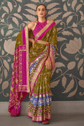 Tart Green Patola Saree - EZBER