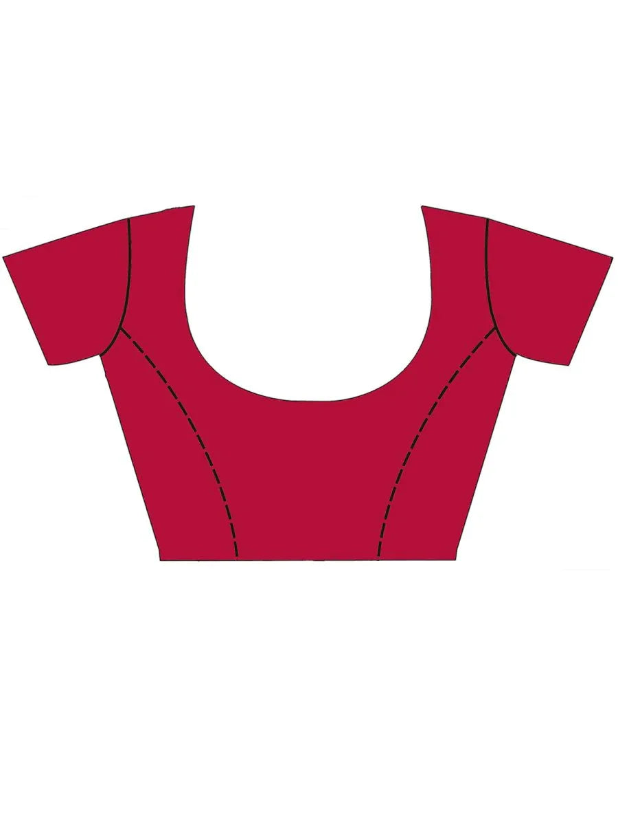 Peach Banarasi silk Saree With Blouse Piece - EZBER