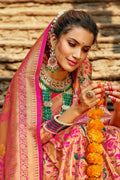 Pearlescent Magenta Pink Paithani Saree - EZBER