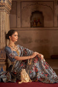 Pewter Grey Patola Saree - EZBER