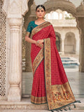 Pink Banarasi Silk Contrast Pallu Saree | EZB SI04 SUKLN1005 - EZBER