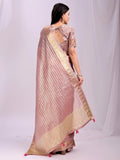 Pink CHICAGO Organza Saree with Blouse Piece - EZBER