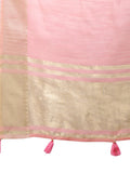 Pink Cotton Saree With Blouse Piece - EZBER