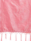 Pink Linen Cotton Saree With Blouse Piece - EZBER