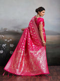 Pink Silk Blend Handloom Saree | EZB SI04 SURJW2006 - EZBER