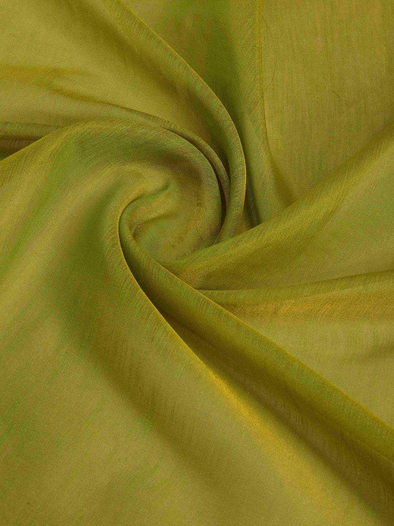 Pista Linen Festive Wear Saree With Blouse Piece - EZBER