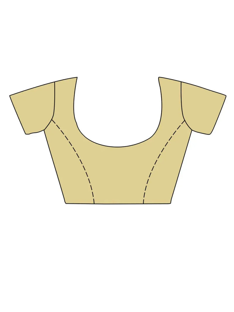 Pista Organza Saree With Blouse Piece - EZBER