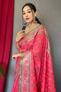 Punch Pink Patola Saree - EZBER