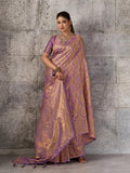 Purple Kanjivaram Silk Blend Brocade Saree | EZB SI04 SUPRS1004 - EZBER