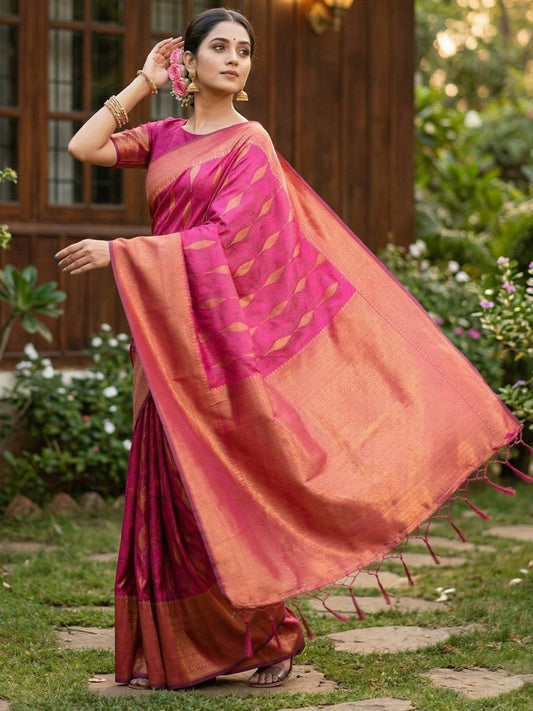 Purple Linen Cotton Handloom Saree | EZB SI04 SURIT1005 - EZBER