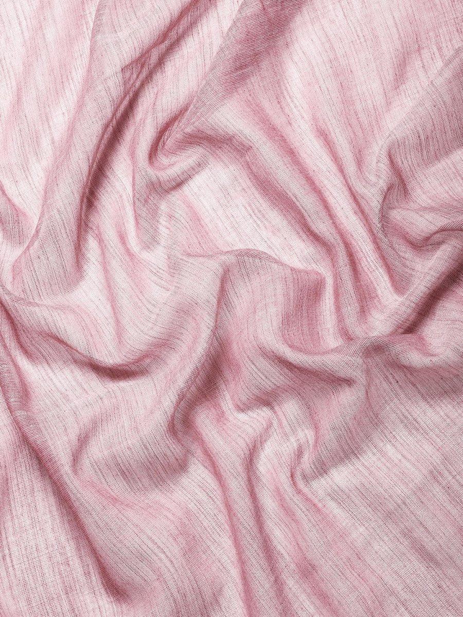 Purple Linen Saree With Blouse Piece - EZBER