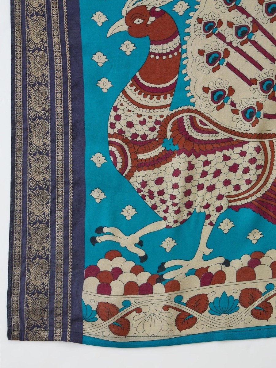 Pv Cotton Brown Printed Saree | EZB GF02 TARA V2 54005 - EZBER