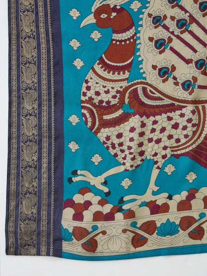 Pv Cotton Brown Printed Saree | EZB GF02 TARA V2 54005 - EZBER
