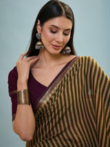 Pv Cotton Green Ajrakh Print Saree | EZB GF02 LUX 50004