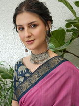 Pv Cotton Pink Printed Saree | EZB GF02 TARA V2 54001