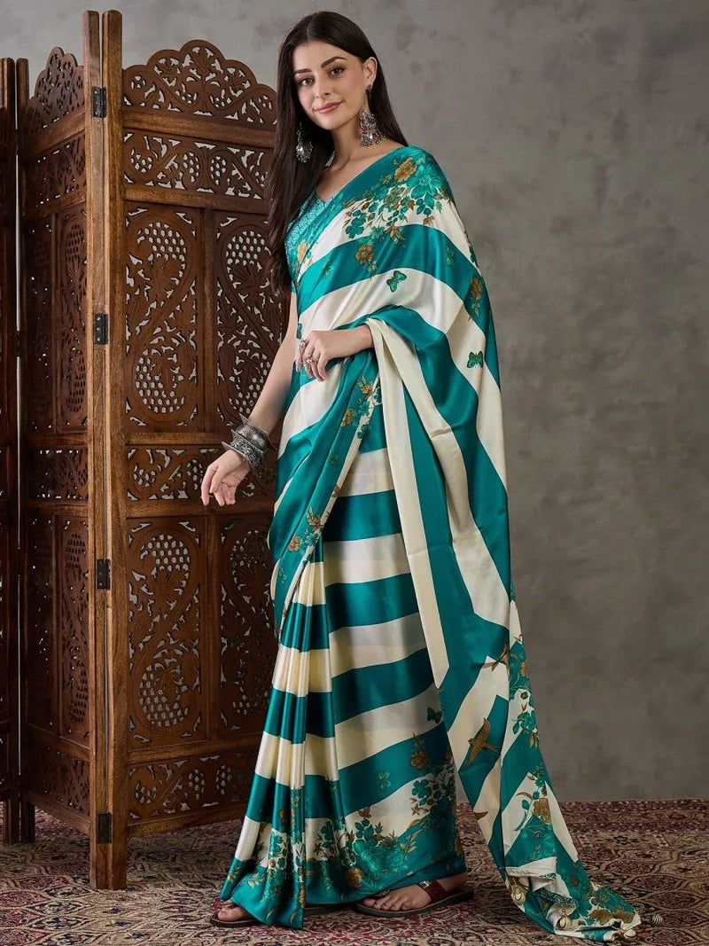 Raama Semi Modal Saree With Blouse Piece - EZBER