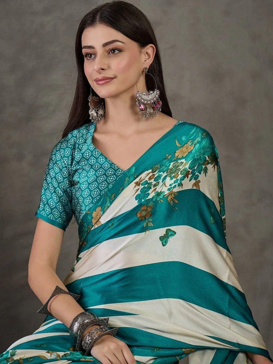 Raama Semi Modal Saree With Blouse Piece - EZBER