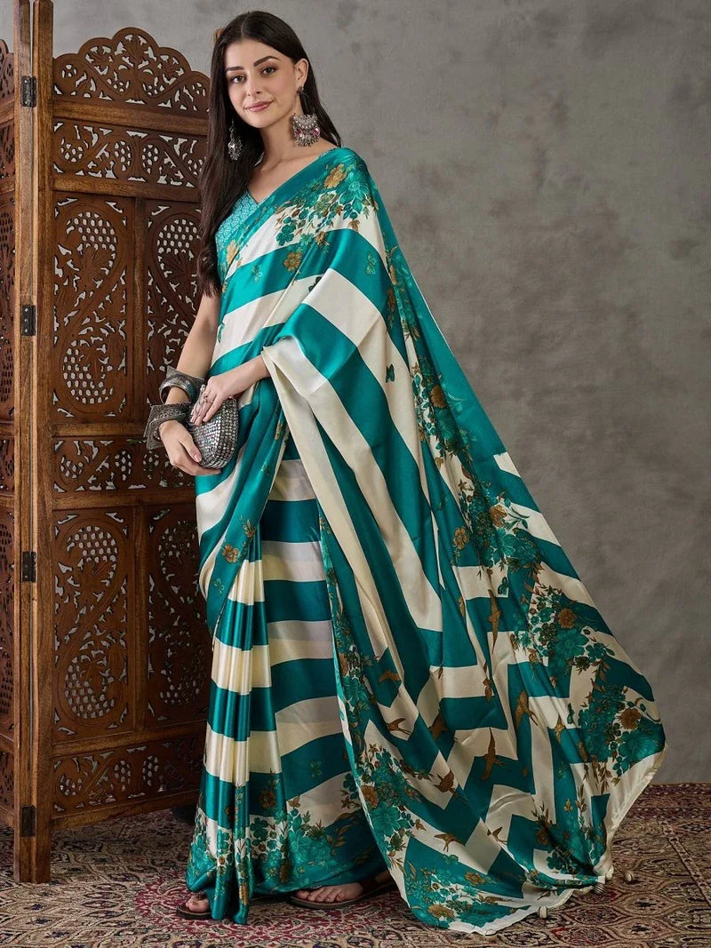 Raama Semi Modal Saree With Blouse Piece - EZBER