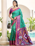 Rama Green POORVIKA SILK VOL 1 Pochampalli Silk Saree with Blouse Piece - EZBER