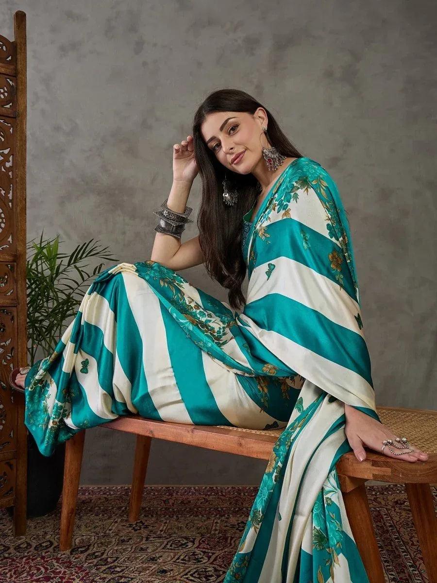 Rama Semi Modal Saree | EZB GF02 LUX 11003 - EZBER