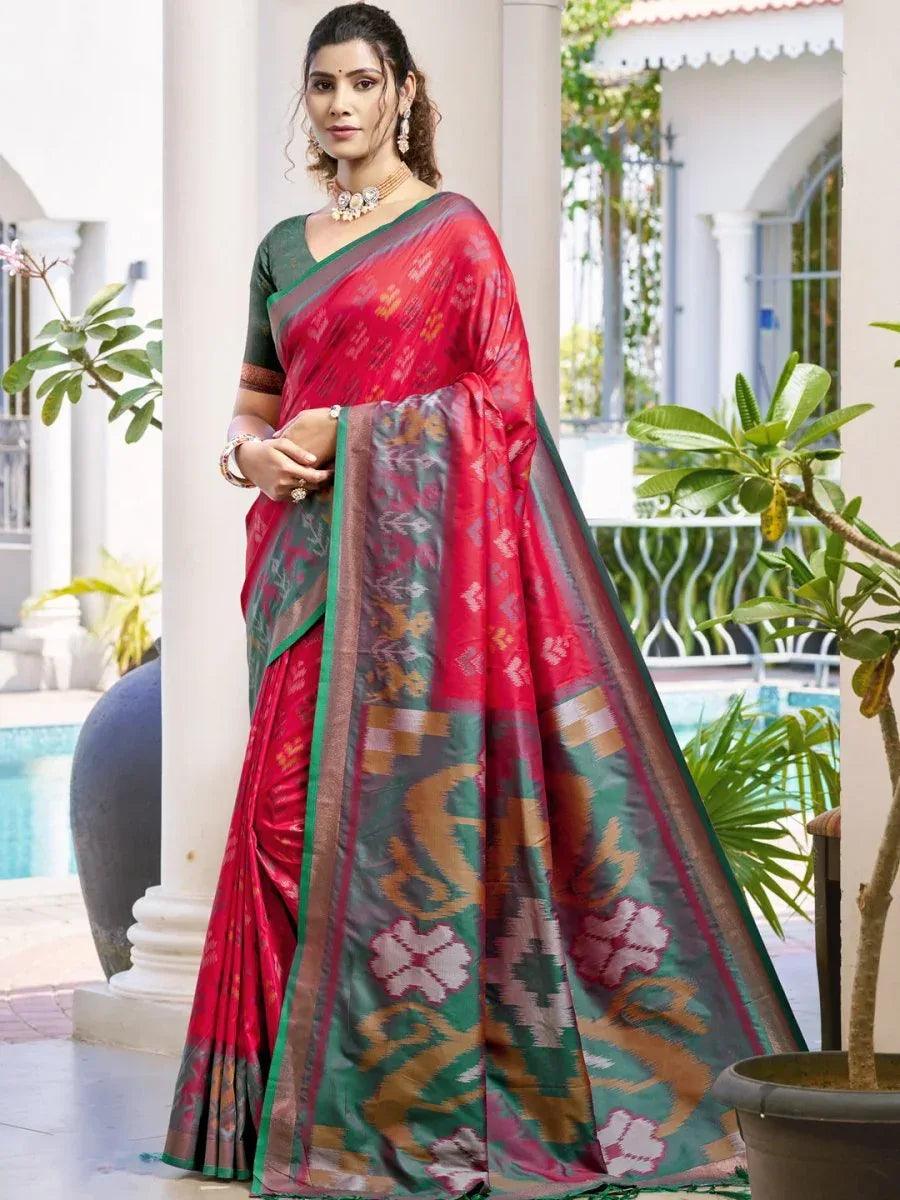 red-poorvika-silk-vol-1-pochampalli-silk-saree-with-blouse-piece-6584564_2cf9b8ae-7e8a-4103-a7b2-e8c3c22bd699 - EZBER