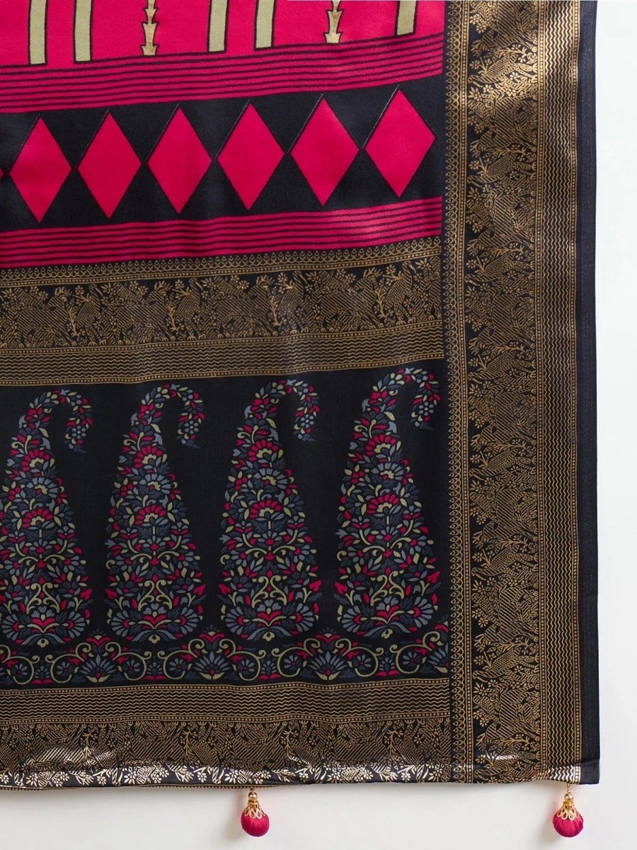 Red Semi Modal Saree | EZB GF02 LUX 20002 - EZBER
