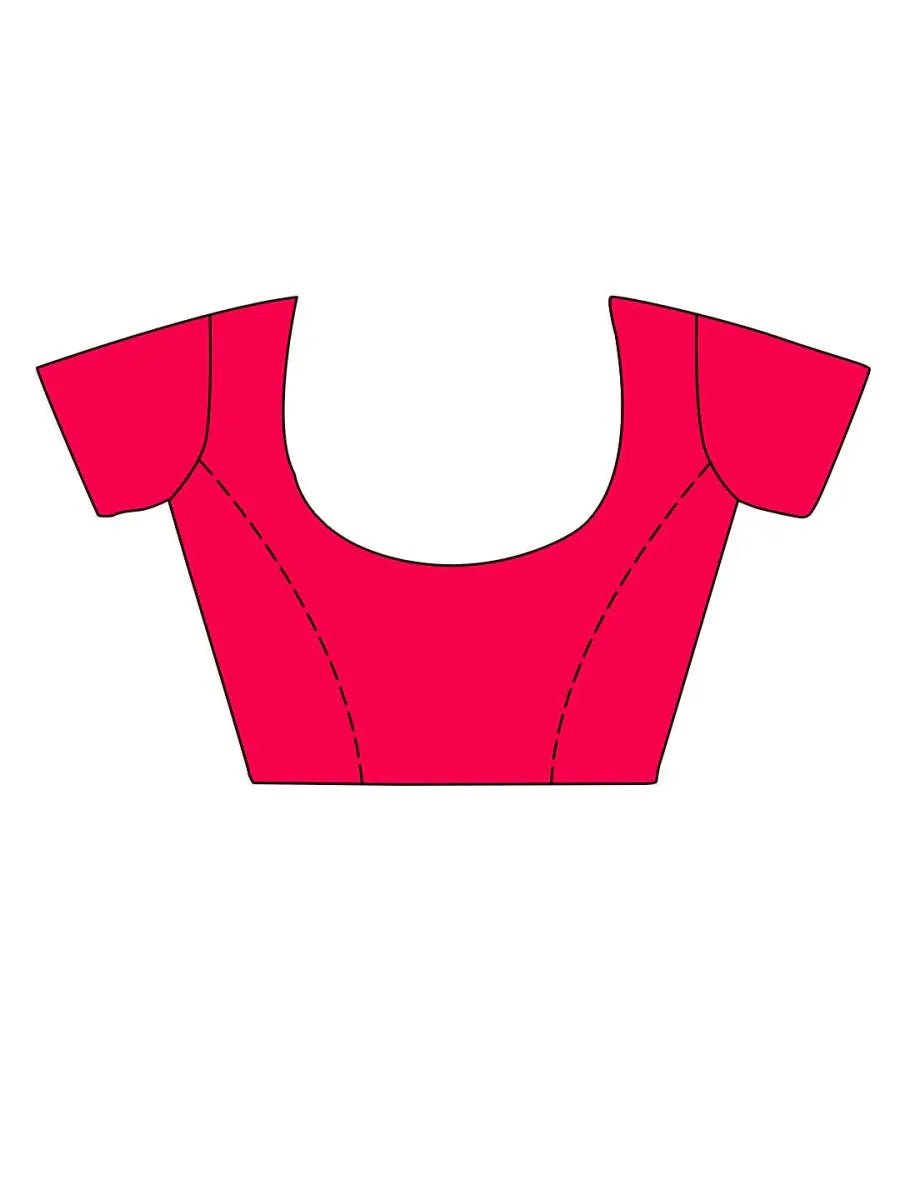 Red Soft silk Saree With Blouse Piece - EZBER