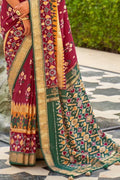 Rose Red Patola Saree - EZBER