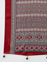 Semi Modal Black Printed Saree | EZB GF02 LUX 13002