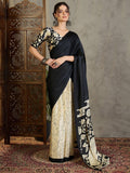 Semi Modal Black Printed Saree | EZB GF02 RAGA VOL 1 51005 - EZBER
