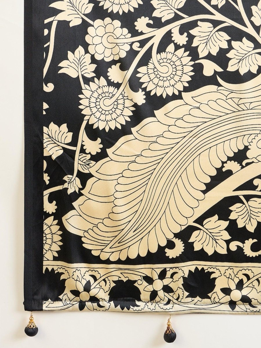 Semi Modal Black Printed Saree | EZB GF02 RAGA VOL 1 51005 - EZBER