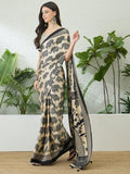 Semi Modal Cream Printed Saree | EZB GF02 RAGA V3 53003 - EZBER