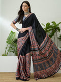 Semi Modal Grey Printed Saree | EZB GF02 LUX 10003 - EZBER