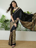 Semi Modal Mehndi Printed Saree | EZB GF02 LUX 10002 - EZBER