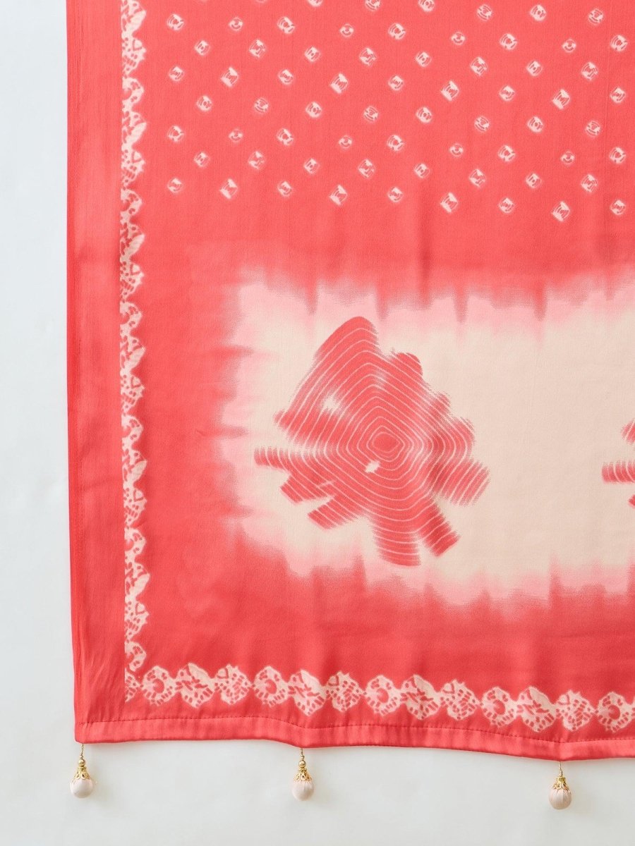 Semi Modal Pink Printed Saree | EZB GF02 LUX 27004 - EZBER