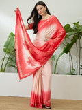Semi Modal Pink Printed Saree | EZB GF02 LUX 27004 - EZBER