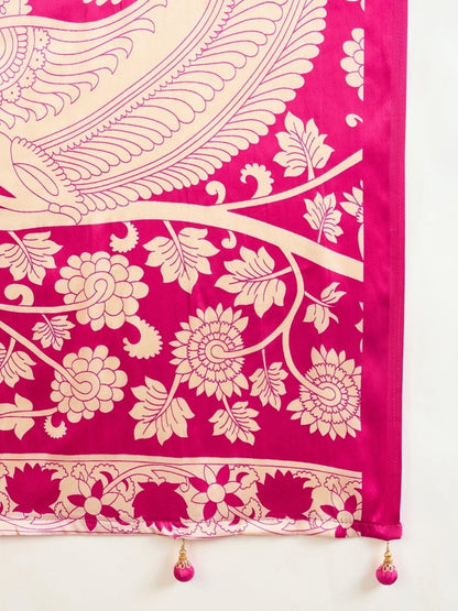 Semi Modal Pink Printed Saree | EZB GF02 RAGA VOL 1 51001 - EZBER