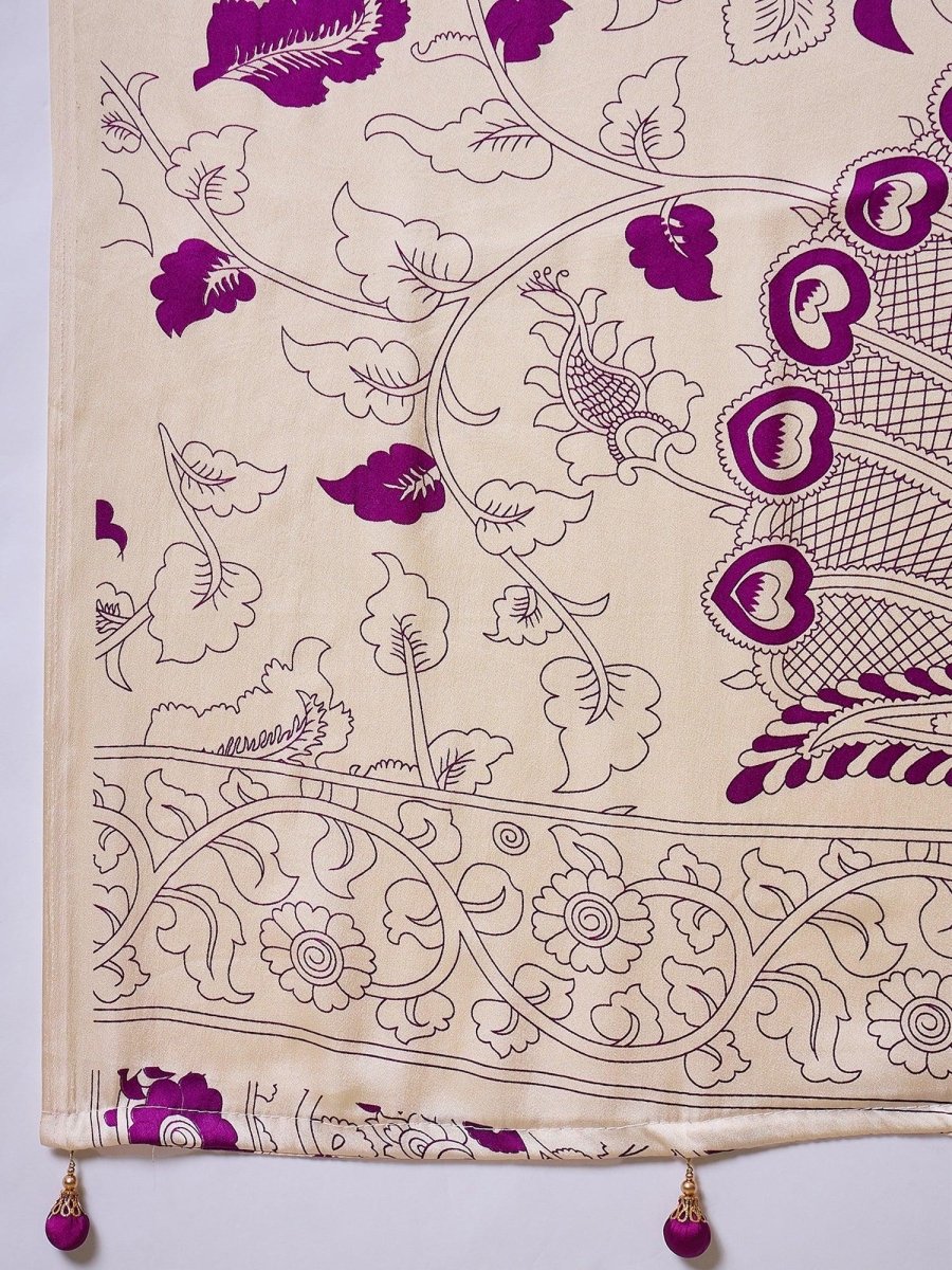 Semi Modal Purple Printed Saree | EZB GF02 RAGA V2 52002 - EZBER