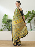 Semi Modal Yellow Printed Saree | EZB GF02 LUX 13001 - EZBER