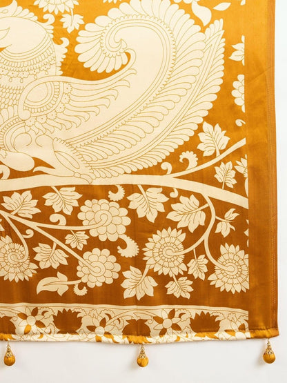 Semi Modal Yellow Printed Saree | EZB GF02 RAGA VOL 1 51003 - EZBER
