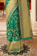 Shamrock Green Banarasi Saree - EZBER