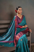 Soft Silk Chitt Pallue With Contrast Blouse Weaving Saree - EZBER