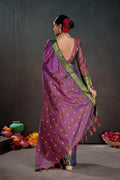 Soft Silk Chitt Pallue With Contrast Blouse Weaving Saree - EZBER