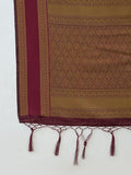Soft Silk Rust Printed Saree | EZB GF02 SYRIL V1 33001 - EZBER