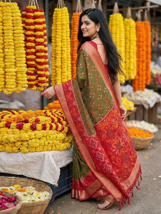 pochampalli-silk-brown-brocade-saree-ezb-si04-srpoc2006
