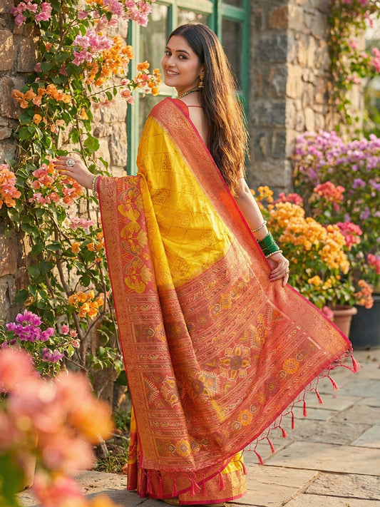 yellow-pochampalli-silk-saree-srpoc4008
