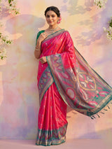 Pink Soft Silk Brocade Saree | EZB SI04 SRPOC 5002