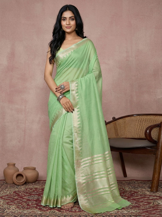cotton-light-green-brocade-saree-ezb-si04-srurb1010