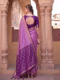 Violet & Wine Soft Silk Ikat Saree | EZB SI04 SUDOL1005