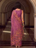 Pink Tissue Silk Embroidery Saree | EZB SI04 SUFAN1004